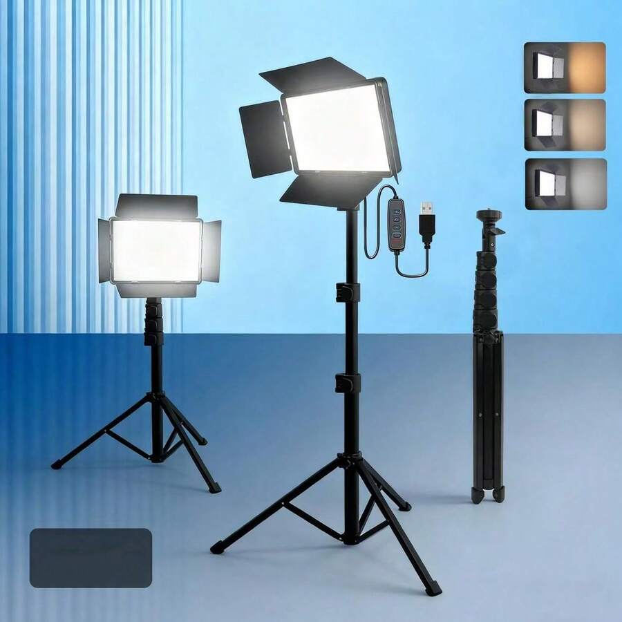 Photography Lighting Led - Adjustable Bi-Color LED Panel Light With
