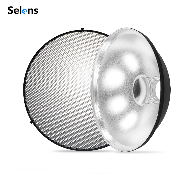 Photography Lighting Beauty Dish - Selens 55cm Beauty Dish Reflector +Honeycomb