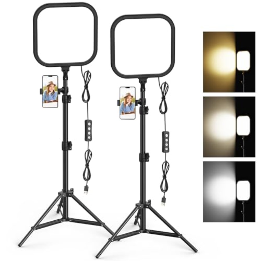 Photography Lighting Led - 2Pack LED Video Light Kit, 15W