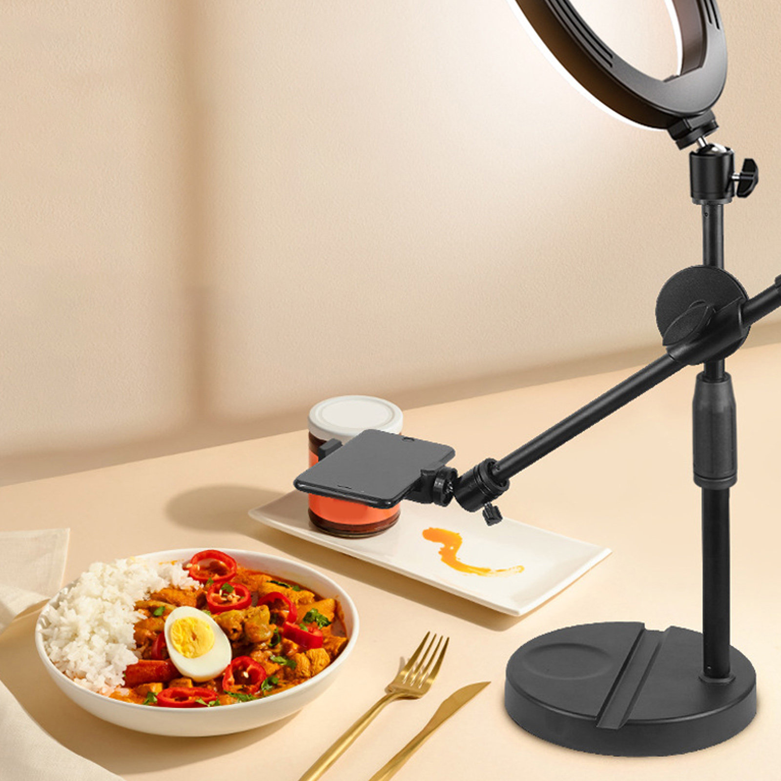 Photography Lighting Angles - Overhead Phone Mount Adjustable Stand Cellphone