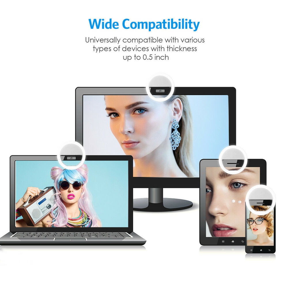 USB Rechargeable LED Selfie Ri - Photography Lighting Patterns ulasan dan harga