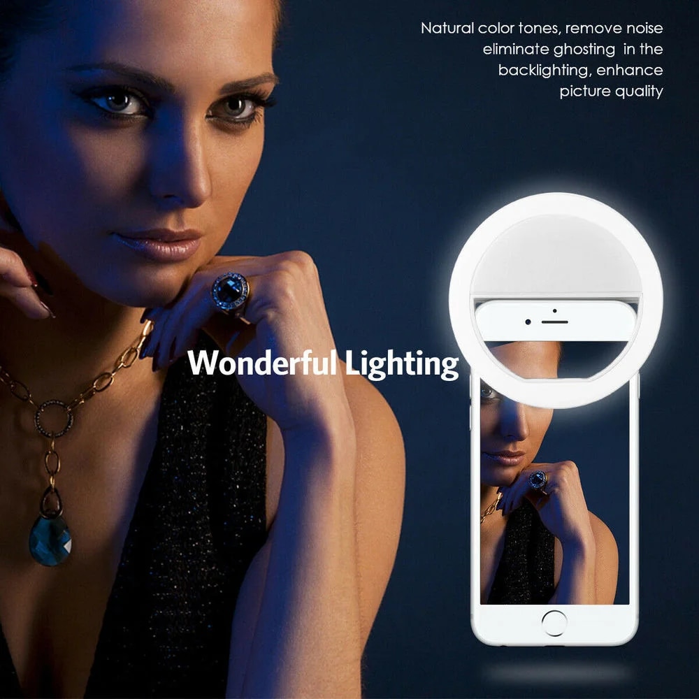 USB Rechargeable LED Selfie Ri - Photography Lighting Patterns ulasan dan harga