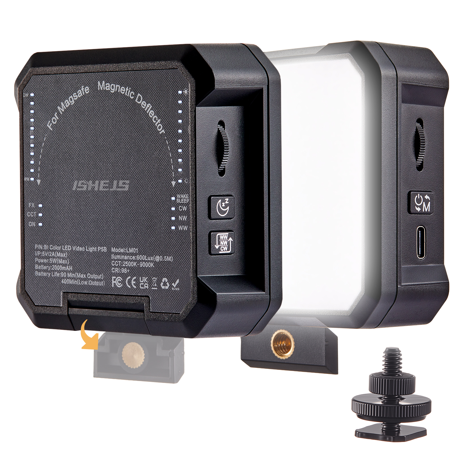 ISHEJS LM01: Compact Magnetic  - Photography Lighting Color ulasan dan harga
