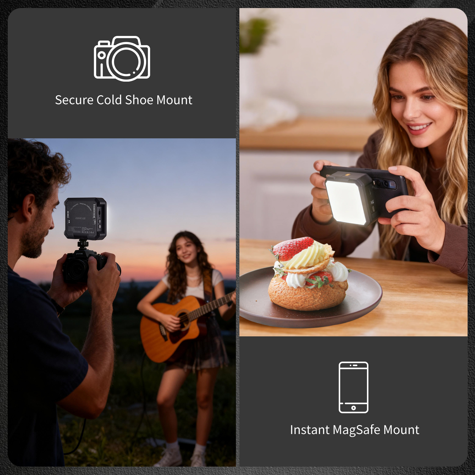 ISHEJS LM01: Compact Magnetic  - Photography Lighting Color ulasan dan harga