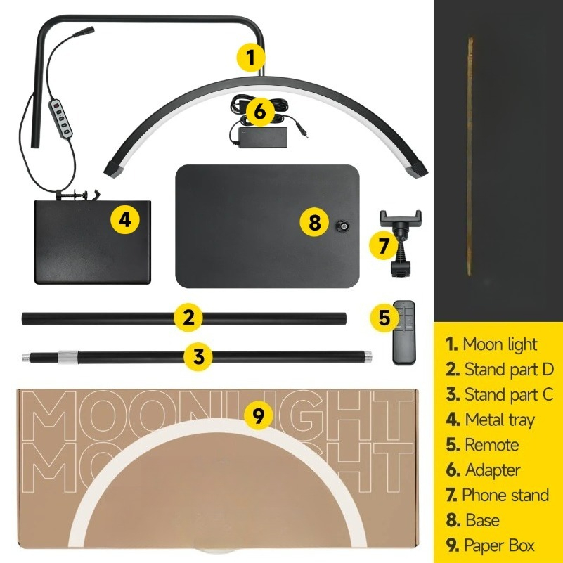 23inch 45w Arc Half Moon Ring  - Photography Lighting Tools ulasan dan harga
