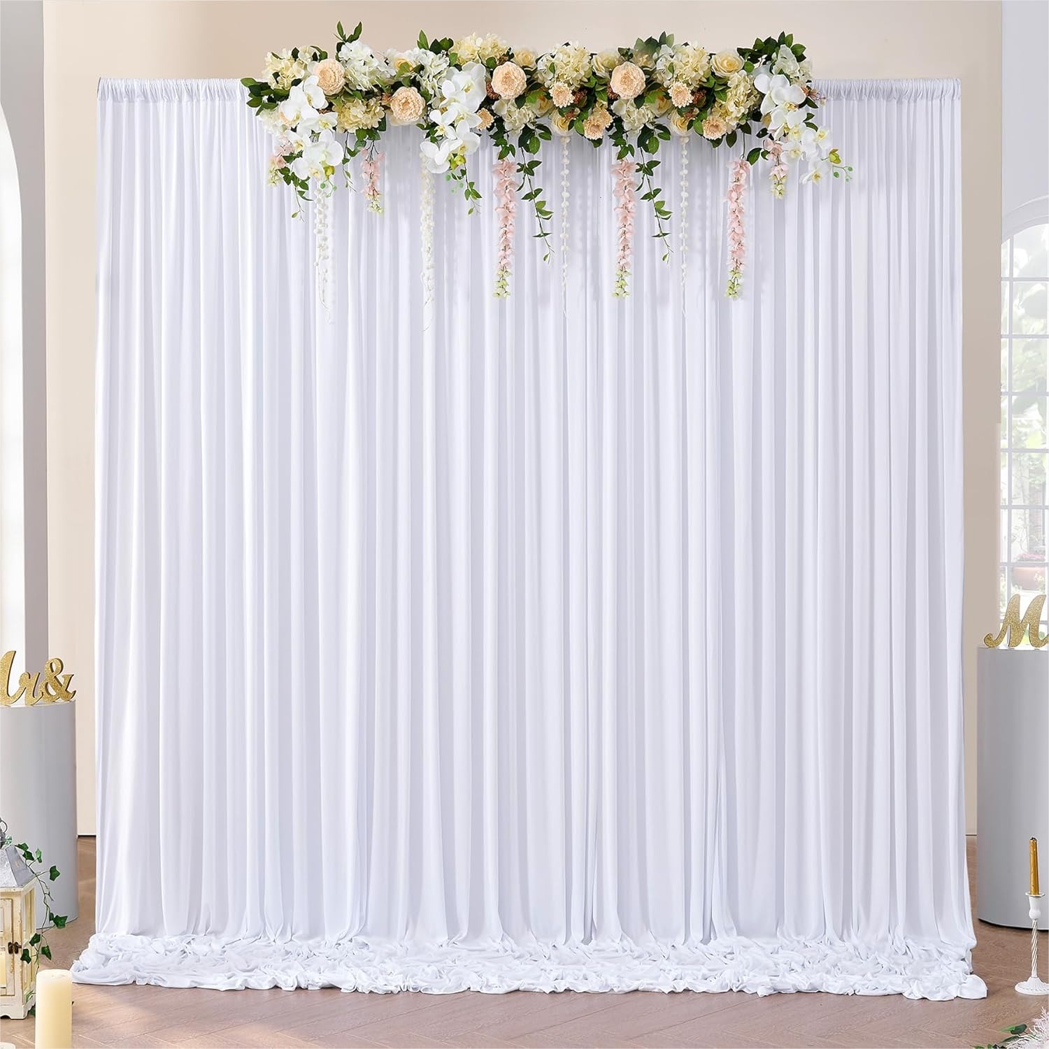 White Backdrop Curtains 10x10  - Lighting In Photography ulasan dan harga