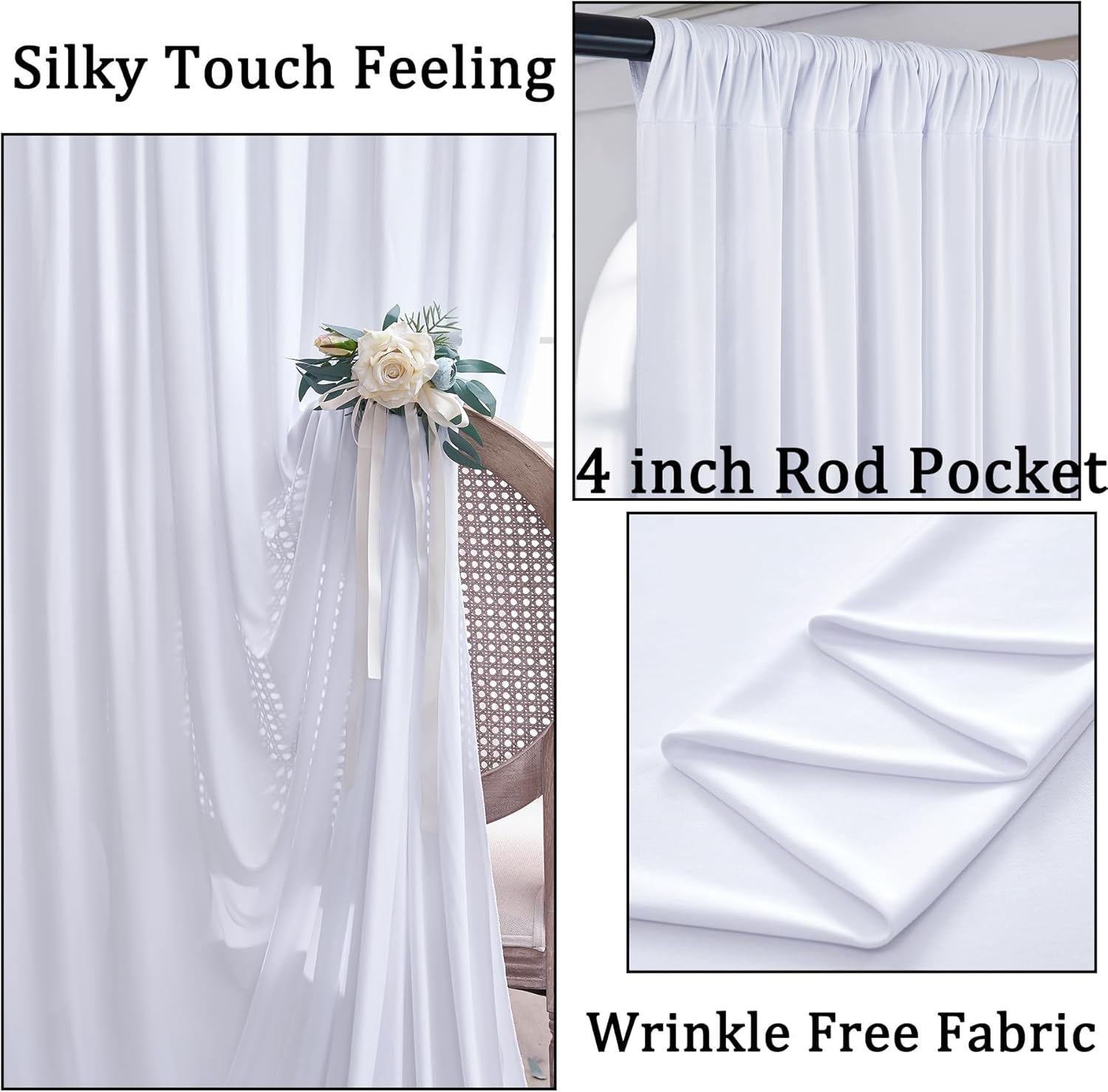White Backdrop Curtains 10x10  - Lighting In Photography ulasan dan harga