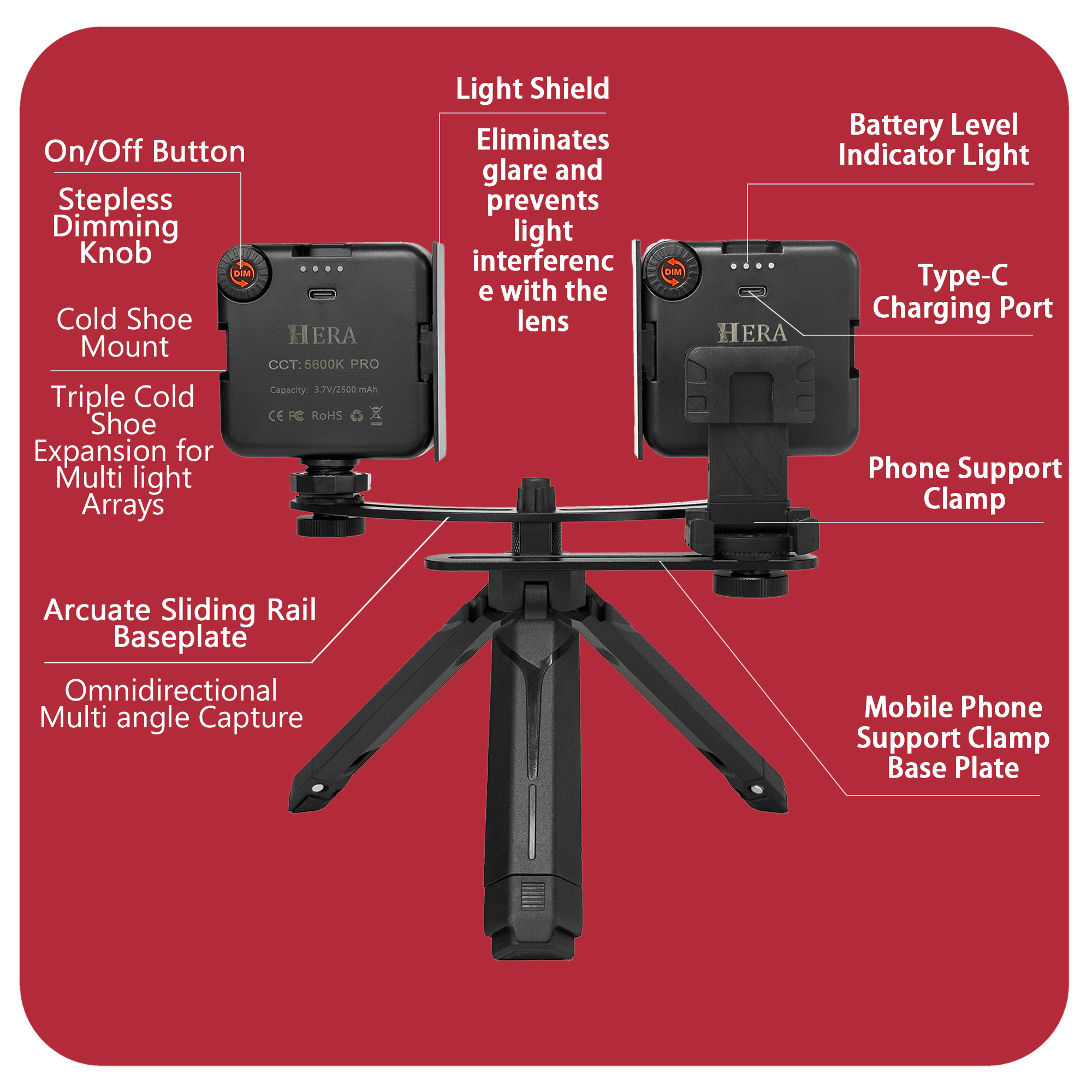 HERA Photography Light MK019 F - Photography Lighting Tools ulasan dan harga