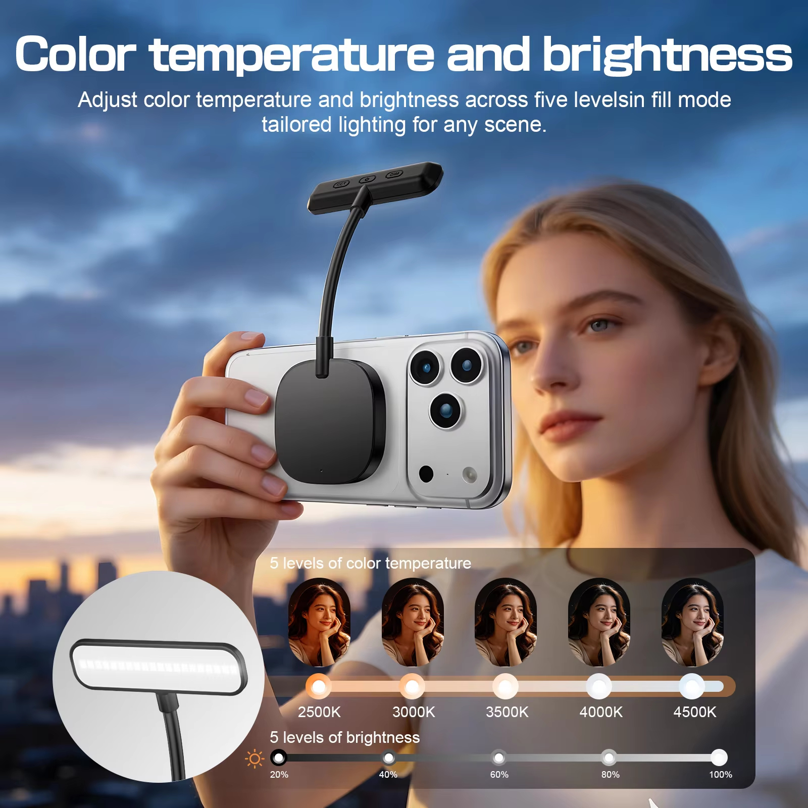 Magnetic Mobile Phone Fill Lig - Photography Lighting Color ulasan dan harga