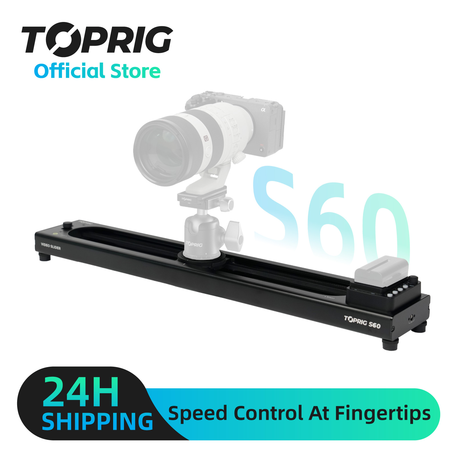 Toprig S60 Video slider camera - Photography Loop Lighting ulasan dan harga