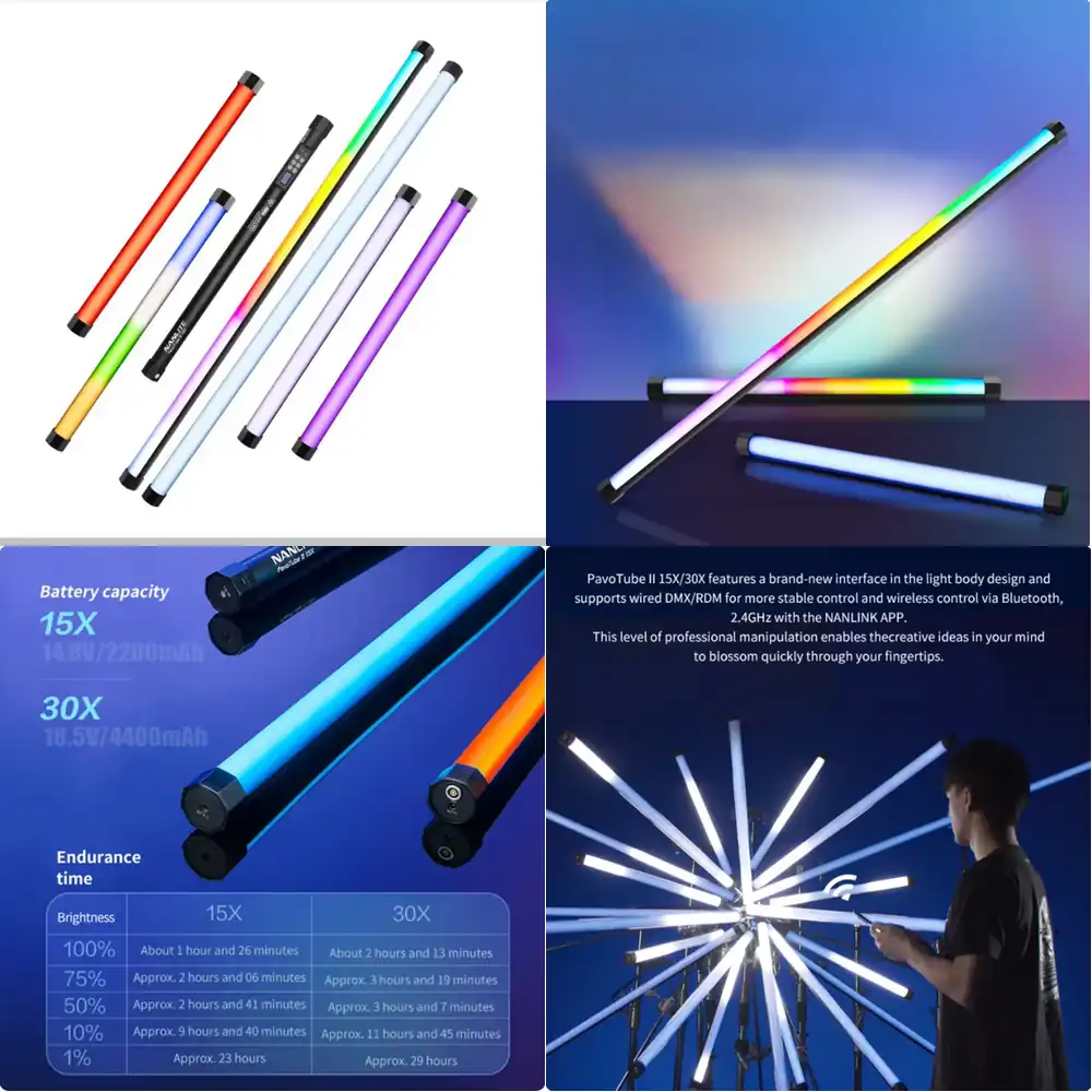 Nanguang Pavotube II 30X RGB P - Photography Lighting Led ulasan dan harga