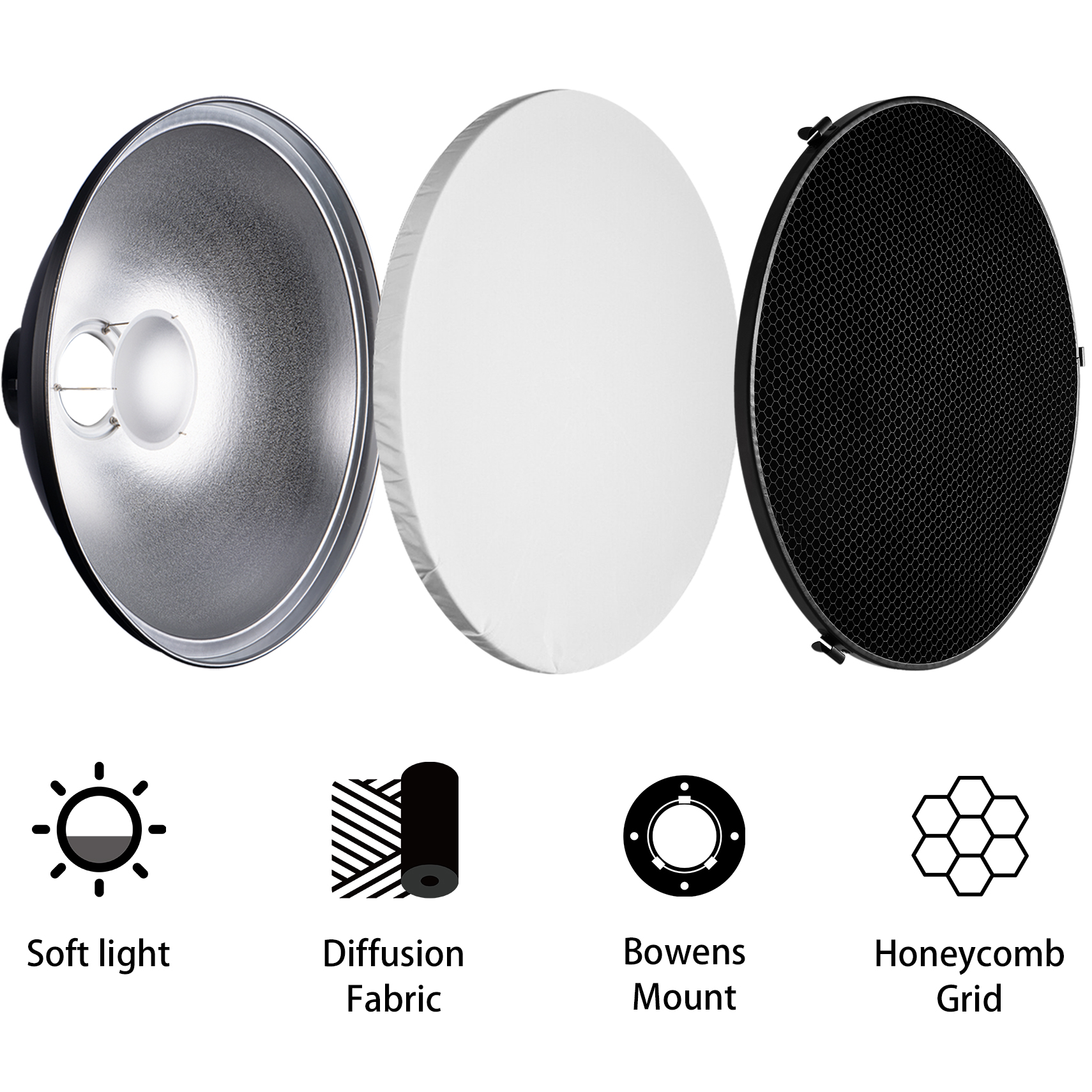 Selens Reflector Beauty Dish 3 - Photography Lighting Beauty Dish ulasan dan harga