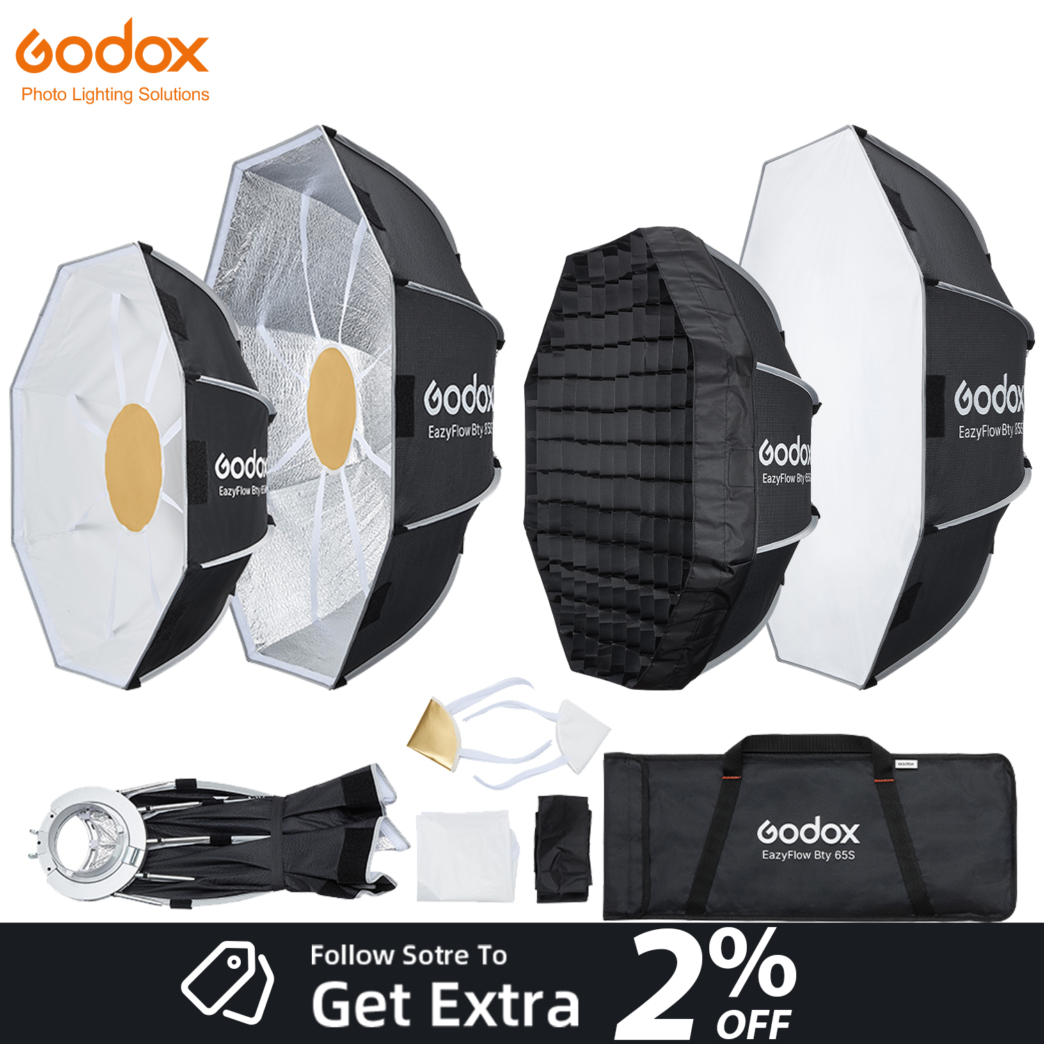 New Godox EazyFlow Beauty Dish - Photography Lighting Beauty Dish ulasan dan harga