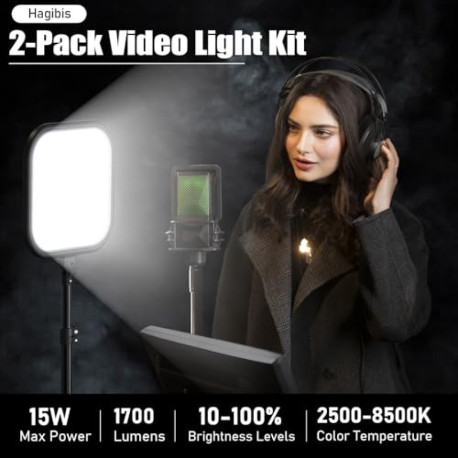 2Pack LED Video Light Kit, 15W - Photography Lighting Led ulasan dan harga