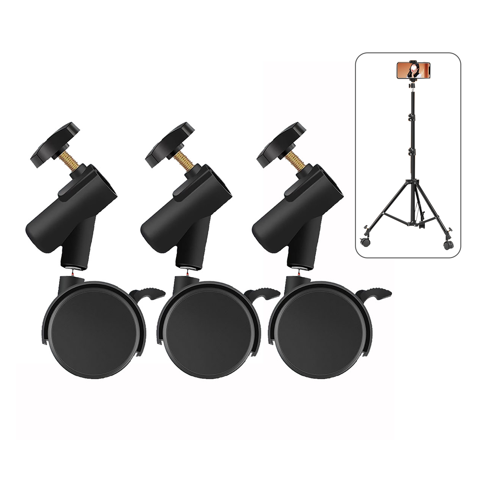3pcs/set Flexible  Casters Whe - Photography Lighting Tools ulasan dan harga