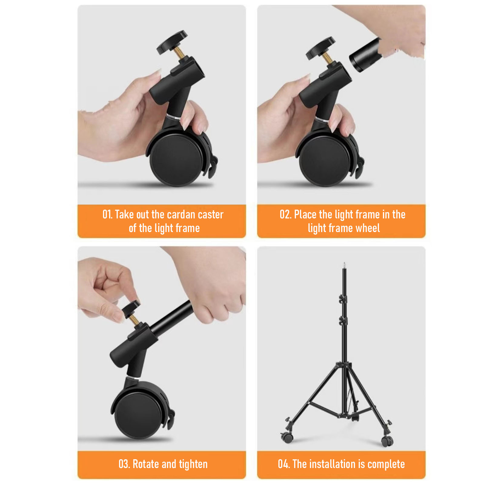 3pcs/set Flexible  Casters Whe - Photography Lighting Tools ulasan dan harga